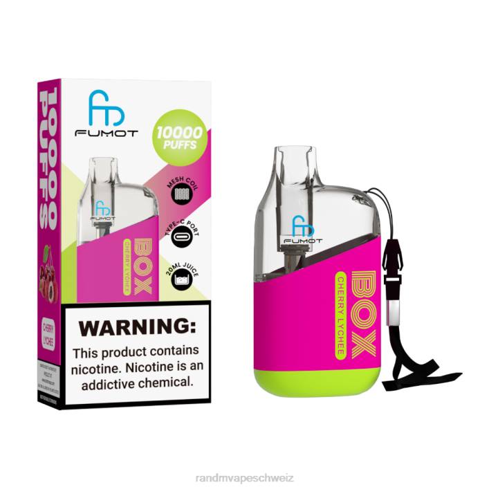 RandM Vape Schweiz | Fumot Original RandM Tornado Box 00P291 10000 Airflow Control Vape-Gerät 1St Blaubeereis